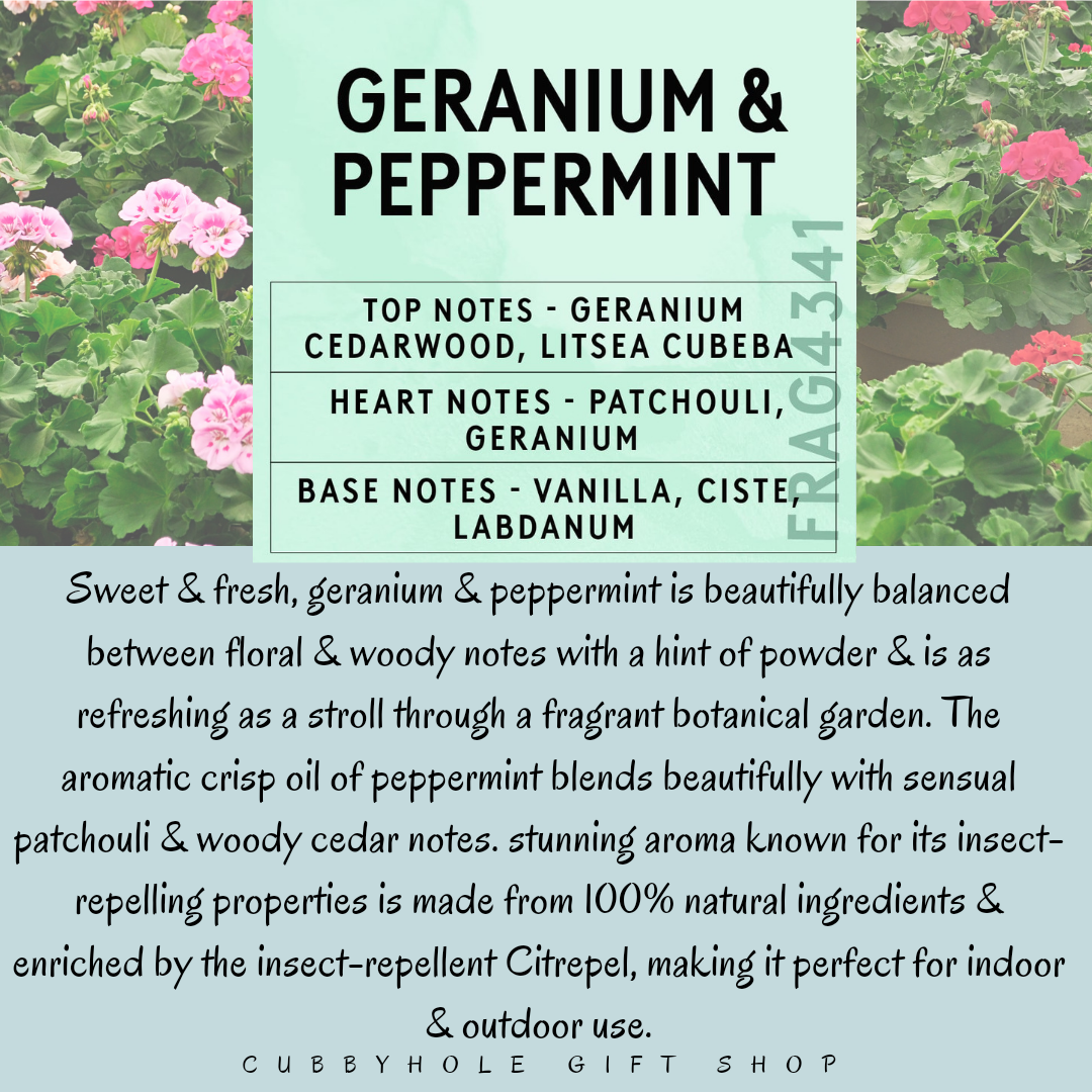 Geranium & Peppermint Natural Wax Melts - Essential Oils image 1