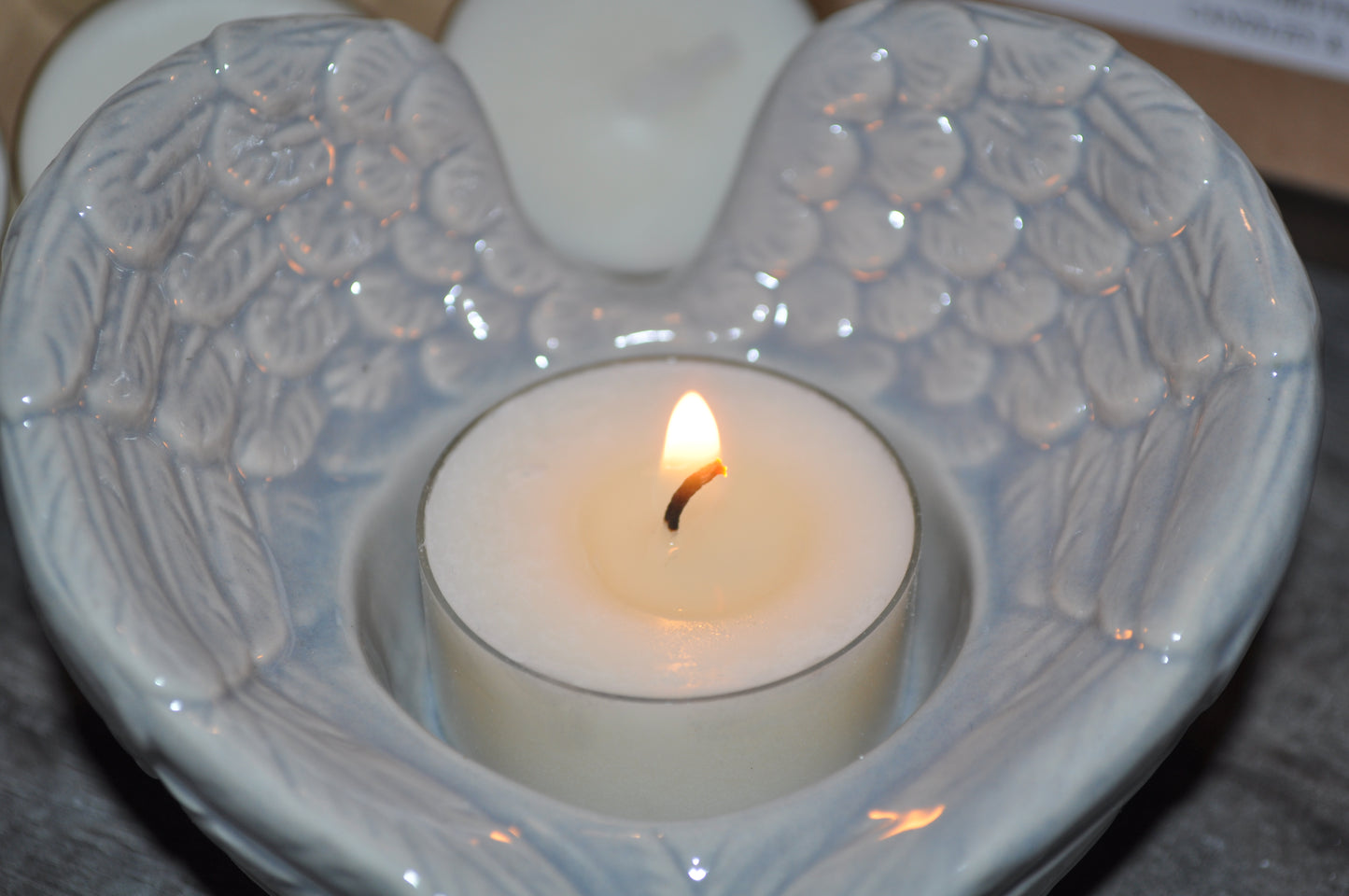 Natural Wax Tealights With Cotton Wicks ~ Box of 12 image 1