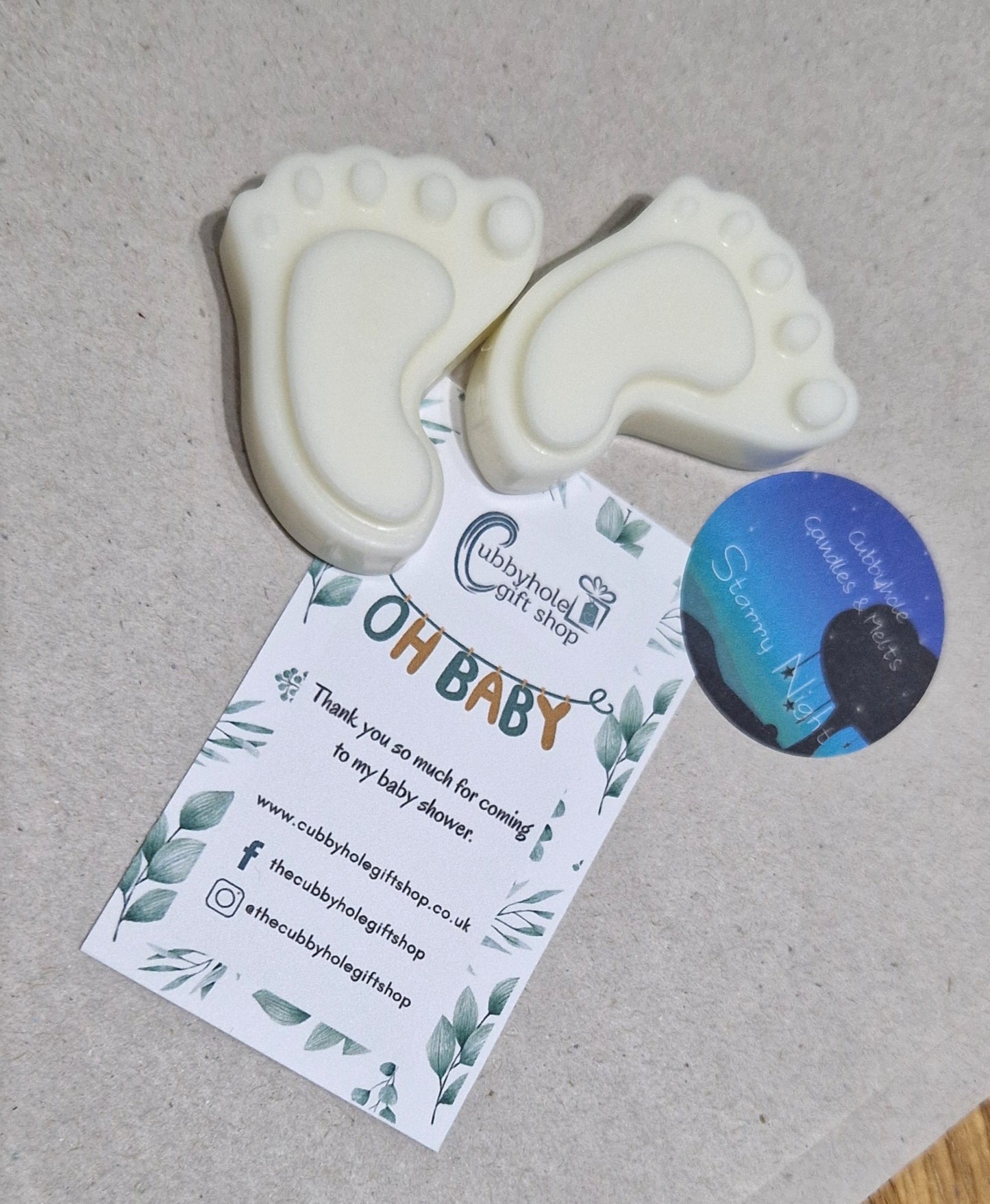 Baby Feet Wax Melts - Personalised Favours image 2