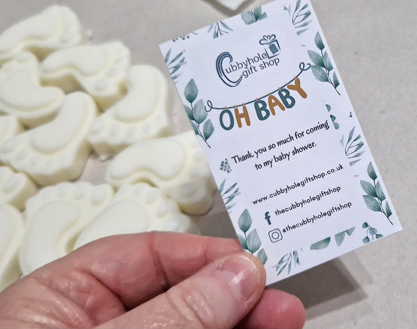 Baby Feet Wax Melts - Personalised Favours image 1