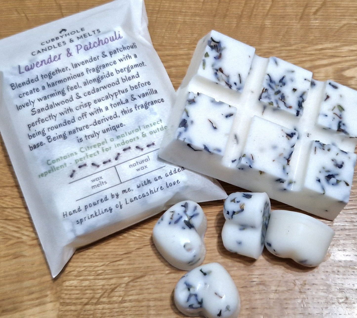 Lavender & Patchouli Natural Wax Melts - Essential Oils image 0