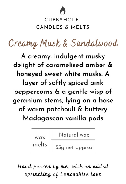 Creamy Musk & Sandalwood Soy Wax Melts image 7