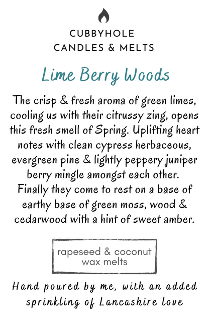 Lime Berry Woods Natural Wax Melts image 3