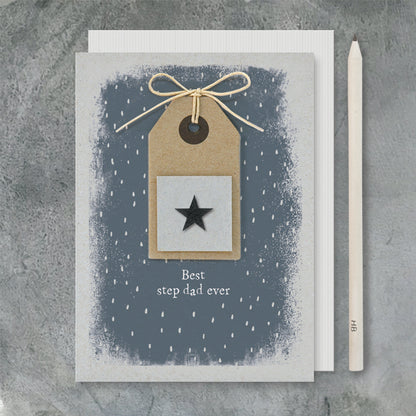 'Best step dad ever' Card - East of India image 0