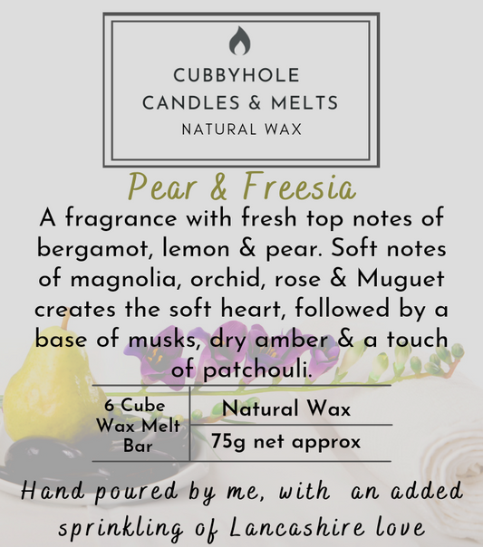 Pear & Freesia Natural Wax Melts image 0