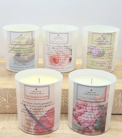 Pink Grapefruit & Vanilla Natural Wax Candle image 2
