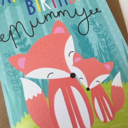 Mummy Birthday Card, Cute Fox image 2