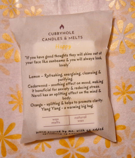 'Happy' Natural Wax Melts - Wellbeing Collection image 0