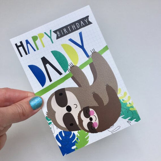 Daddy Birthday Sloth Card image 0