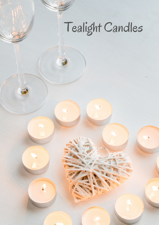 Natural Wax Tealights With Cotton Wicks ~ Box of 12 image 0
