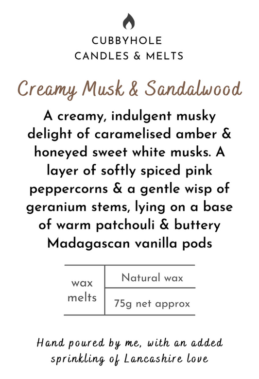 Creamy Musk & Sandalwood Soy Wax Melts image 0
