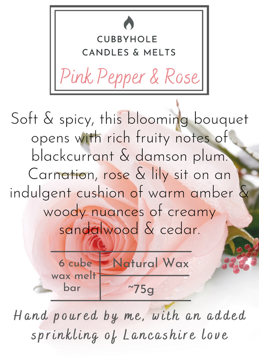 Pink Pepper & Rose Natural Wax Melts image 0
