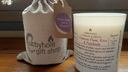 Damson Plum, Rose & Patchouli Natural Wax Candle