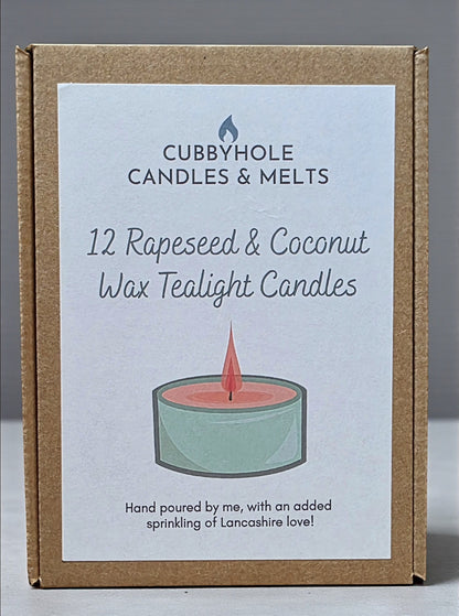 Natural Wax Tealights With Cotton Wicks
